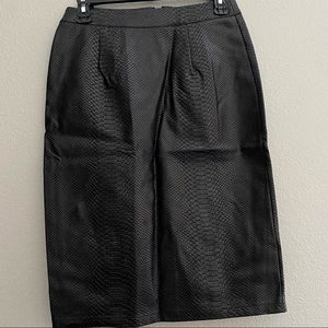 Black leather skirt